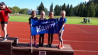 Vauhdin tyttöjoukkue Jade Hukka, Milja Välläri, Natalia Osowska ja Julia Suolaniemi juoksi 4x100 metrin viestissä upeasti pronssille.