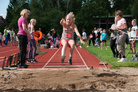Iina Turunen Toijalan Vauhdista hyppäsi viidenneksi 10-vuotiaiden tyttöjen pituudessa tuloksella 3,14.